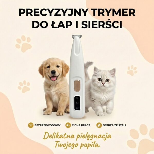 PawTrim™ Sensitive Pro – Precyzyjny Trymer dla Wrażliwych Zwierzaków