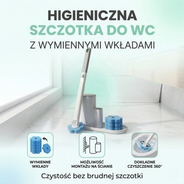 HygiBrush 360™ – Higieniczna szczotka do WC z wymiennymi wkładami